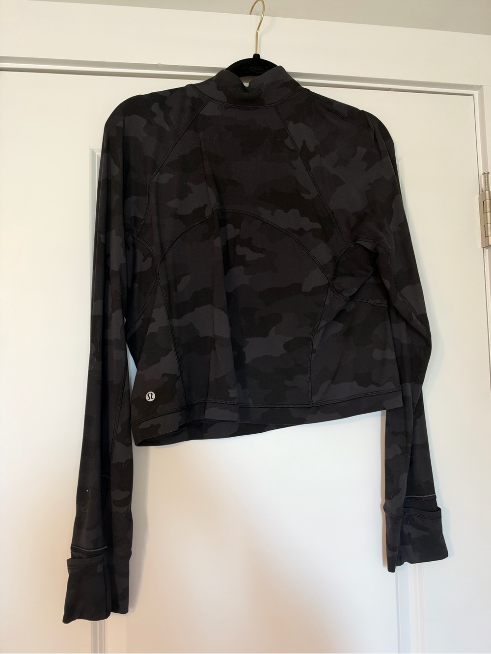 lululemon athletica Black Camo Long-Sleeve Crop Jacket